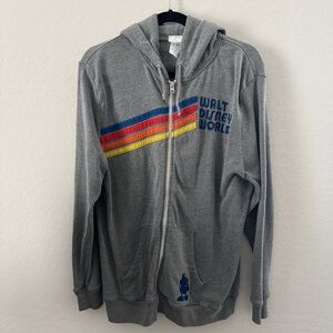 Walt Disney World Resort Disney Parks 55 Anniversary Zip Hoodie Rainbow Striped